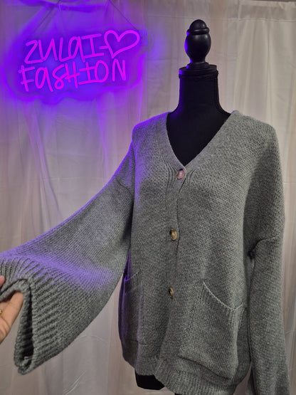 Strickjacke V-Ausschnitt