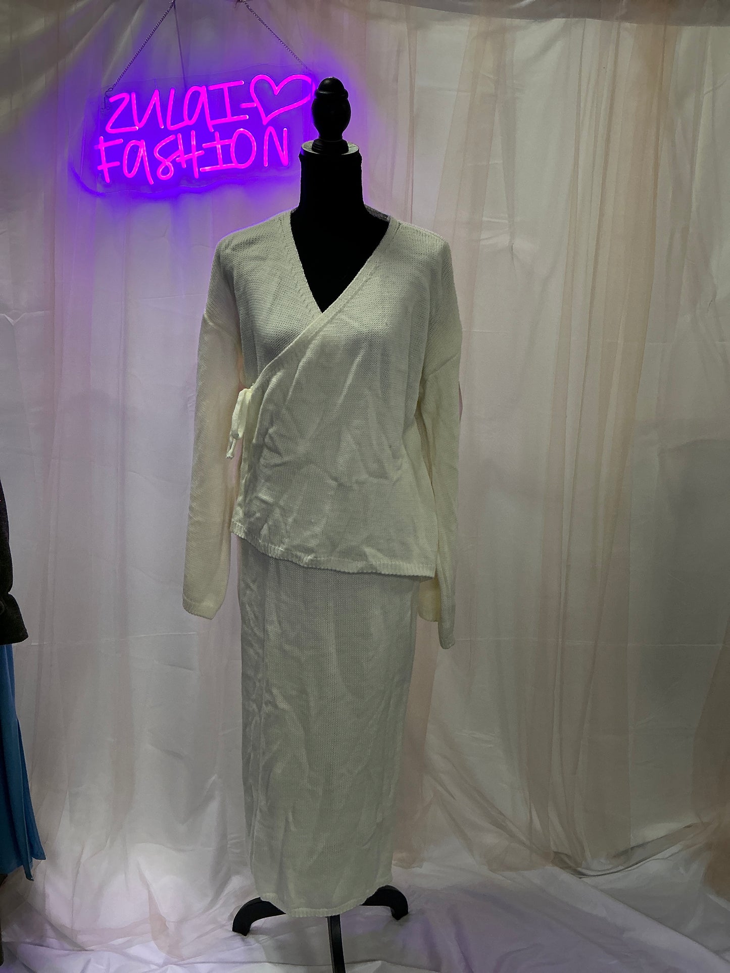 Wickelstrickkleid
