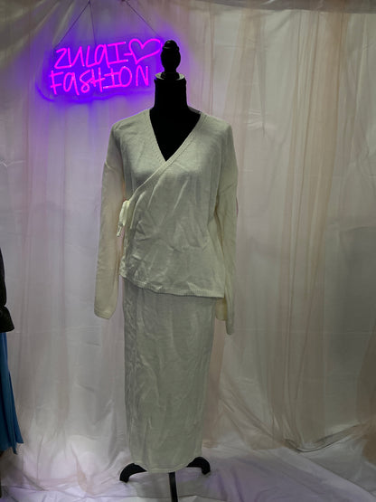 Wickelstrickkleid